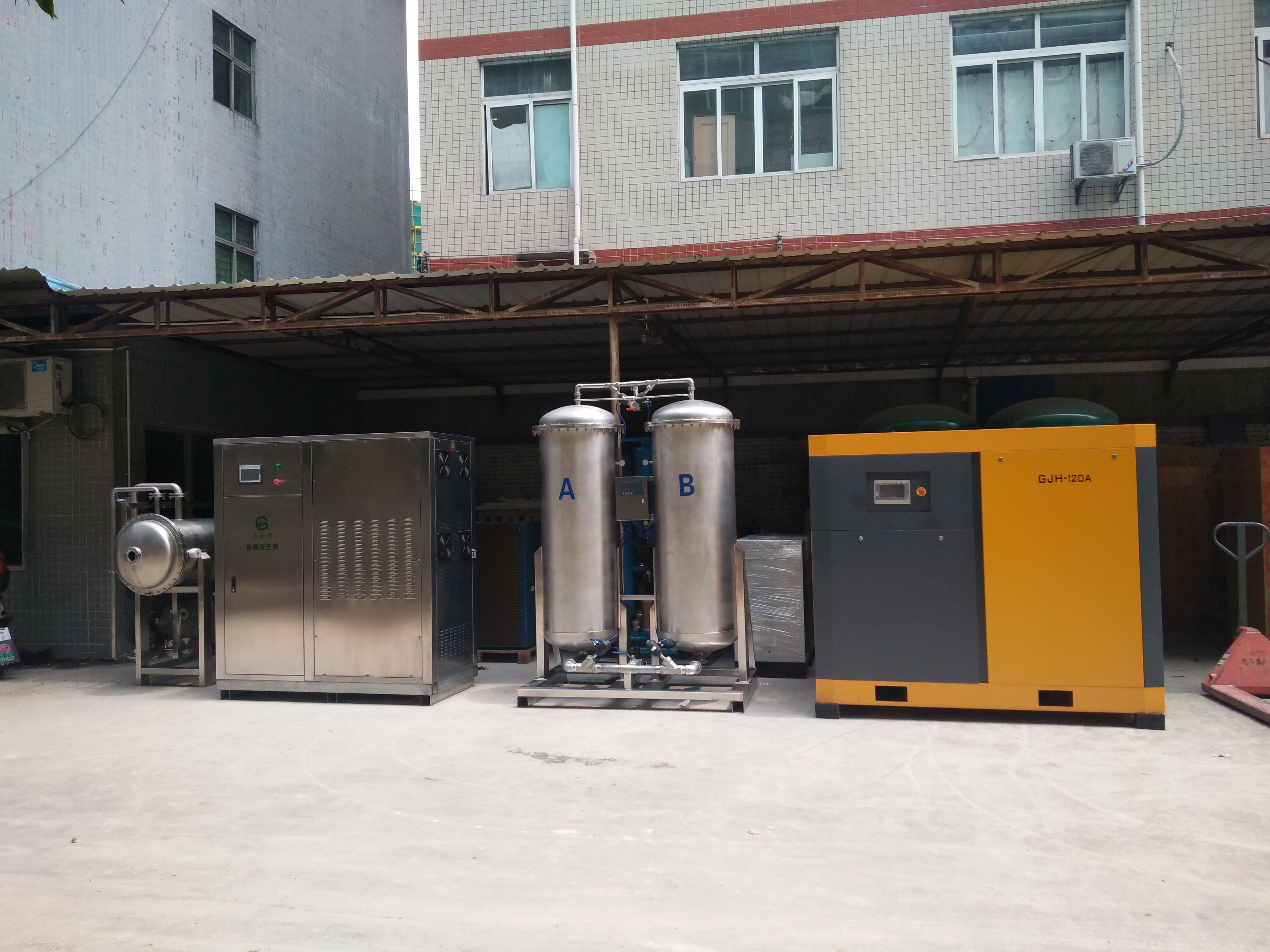 佳環(huán)8月份，出貨一套5KG氧氣源臭氧發(fā)生器應(yīng)用于洗滌廢水回水處理